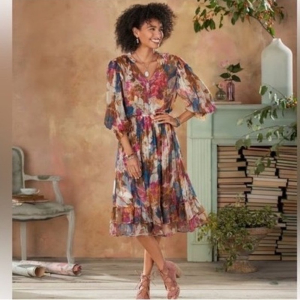 Sundance Vibrant Floral Midi Dress